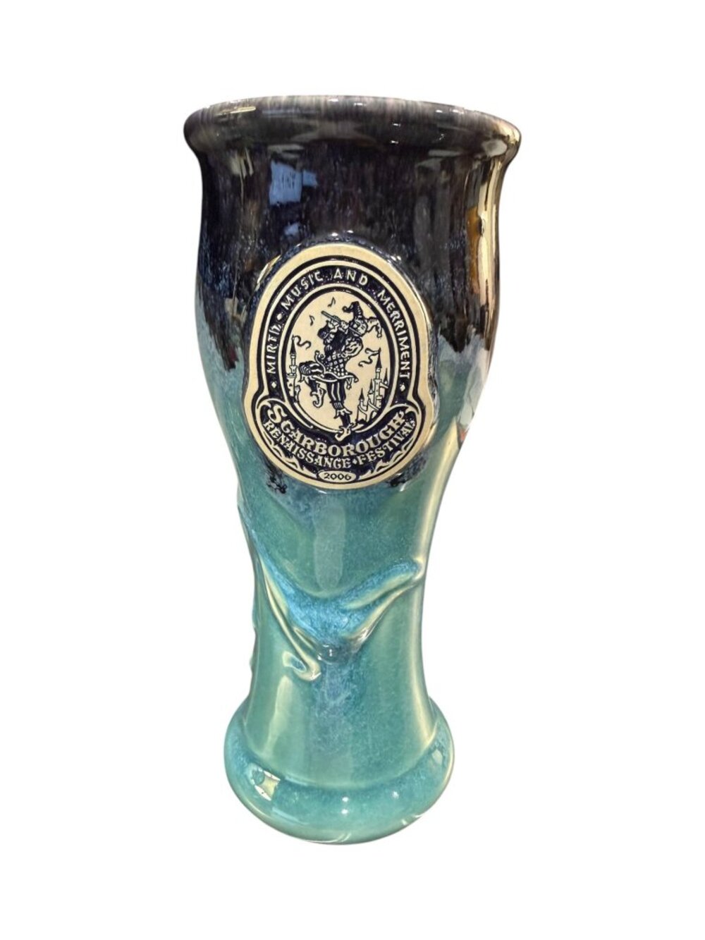 Grey Fox Pottery 2006 Scarborough Renaissance Festival Jester Stein / Mug